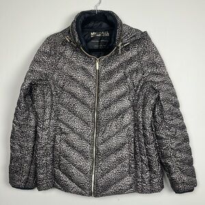 Michael Kors Leopard Print Packable Down Jacket / SZ‎ L